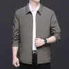 Jaqueta acolchoada masculina para meia-idade, espessada para outono e inverno, com gola alta, adequada para pais, disponível em tamanhos grandes, peça externa casual e quente para homens de meia-idade e idosos