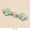 Botones Qipao, Borlas de Cristal Perla, Botones de Disco de Cuatro Agujeros, Accesorios Decorativos de Botones para Camisa Tejidos a Mano Estilo Chino Nuevo