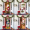 Decoración de Cubierta de Puerta de Navidad Tela de Fondo Verde de Navidad Cubierta de Puerta de Navidad Colgante de Puerta Decoración de Fiesta de Año Nuevo Tapiz de Cubierta de Puerta