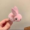 Outono e inverno novas orelhas de coelho bonito pelúcia corda de cabelo estéreo coelho hairpin desenhos animados crianças elástico corda cabeça atacado