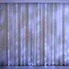 Cortina de luces de alambre de cobre Cadena de luces LED 3*3m Control remoto USB Impermeable Decoración de habitación para vacaciones de Navidad Luces de colores Luces de ambiente