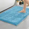 Tapetes de Chenille para Piso de Banheiro, Tapetes de Porta de Banheiro Antiderrapantes para os Pés, Tapetes Domésticos para Banheiro e Vaso Sanitário Absorventes e Resistentes a Manchas