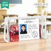 Bolsa de Exame Jerry Cor Vermelha da China para Estudantes do Vestibular Grande Capacidade Portátil Transparente Bolsa para Documentos