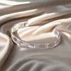 Moda Europeia e Americana Pulseira de Metal Aço Titânio para Mulheres com Design Geométrico Diamante Fivela de Mola Pulseira Recortada Série de Emendas Multicamadas