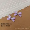 Pin para el pelo de niña estudiante con temperamento dulce, borde de oreja de madera morada clara, clip de par de lazo pequeño, clip de borde, clip para flequillo