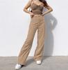Calça casual de veludo cotelê com caimento e perna larga feminina outono Europa e Estados Unidos ebay novo fabricantes de roupas femininas em estoque