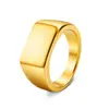 Anillo Sello Personalizado para Hombre de Acero Fundido Moda Europea y Americana Versátil de Moda Artesanía de Fundición