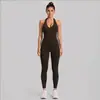 Conjunto de Chaleco de Yoga Cruzado con Cuello Halter en V y Copas Fijas, Chaleco Deportivo con Hermoso Diseño en la Espalda, Conjunto de Tops Casuales para Fitness