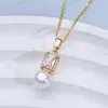 Joyería de Perlas de Agua Dulce Natural Juego de Tres Piezas Pendientes Anillo Colgante Collar Conjunto de Joyería de Circonita Cúbica Venta al por Mayor