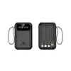 6688 Supermercado se especializa en Suministrar Mini Compactos Portátiles Power Banks con Capacidad de Carga de Cuatro Cables Incorporada de 20000 mAh, Adecuados como Regalos