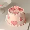 Vela de arco deusa fada linda decoração de bolo plug-in rosa branco laço vela de aniversário
