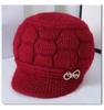 Gorro de ciclismo cálido de invierno para mujeres mayores, gorro de otoño e invierno para madres de mediana edad y mayores, nuevo gorro de punto con forro polar.