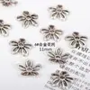 Tapas Florales de Aleación Estilo Retro, Soportes para Cuentas, Cuentas Espaciadoras, Accesorios para Pulseras Hechas a Mano DIY, Materiales para Manualidades