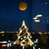 Luzes Decorativas LED de Ventosa para Pendurar na Janela, 10 Estilos de Luzes de Natal Estrela, Luzes Pendentes Festivas de Luz Quente Atacado