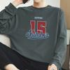 Camiseta de algodón americano pesado de 260 g para hombre, manga larga, otoño/invierno, camisa interior holgada, cuello redondo, ropa de otoño, camiseta de algodón