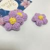 Flor de lana hecha a mano, flor tejida a mano, flor de algodón de leche tejida a mano, flor de puff de lana, accesorios de ropa, accesorios