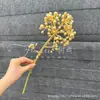 Flores de Nochevieja, Flores Artificiales Doradas, Eucalipto Dorado, Hortensia, Abanico Dorado, Hojas de Ginkgo, Cubo de la Fortuna, Arreglo Floral, Hojas, Flores de Plástico