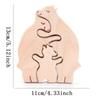 Transfronterizo nuevo moderno simple madre e hijo Familia Oso Regalo Día de la Madre DIY decoración de artesanía de madera al por mayor