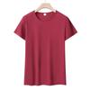Pijama de seda de algodón para mujer, camiseta de verano de manga corta, color liso, ropa de casa, cuello redondo, exterior, holgado, talla grande
