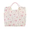 Bolso de Lona Floral de Alto Valor Nuevo Otoño 2026, Bolso Tote de Gran Capacidad, Bolso de Hombro con Cordón, Bolso Casual Ins