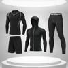 Conjunto deportivo de 5 piezas para hombre, ropa deportiva de alta elasticidad para baloncesto, running, secado rápido, para entrenamiento