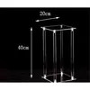 Suporte de Flores Transparente de Acrílico Famoso na Internet para Decoração de Mesa de Casamento, Adereços e Suprimentos para Vitrine e Decoração