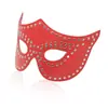 Comercio Exterior En Stock Sm Productos para Adultos Máscara de Ojos de Cuero Blackout con Tachuelas, Accesorios Eróticos de Provocación, Accesorios para Juegos de Halloween