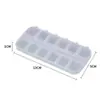 Caja Pequeña de 12 Compartimentos para Pedrería de Uñas, Joyero con Tapas Individuales, Desmontable y Portátil, para Guardar Perlas, Lentejuelas y Cuentas