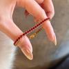 Novo Estilo Chinês Retrô Pulseira de Pedra Hao Vermelha Design de Nicho Temperamento Personalidade Luxo Leve Exquisito Moda Pulseira de Alto Senso
