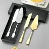 Juego de regalo de cuchillo para pastel y espátula de acero inoxidable para cumpleaños, bodas y fiestas de Amazon, incluye raspadores para pizza, pan, queso y crema