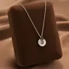 Comercio Exterior de Amazon Venta Caliente Collar de Acero de Titanio Temperamento Femenino Circonita Microincrustada Personalidad Cadena para Clavícula de Alto Sentido Colección Joyería
