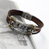 Joyería de estilo étnico comercio electrónico transfronterizo suministro serie Dragón Chino con cuentas retro pulsera de cuero multicapa pulsera