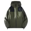 Chaqueta unisex de otoño con capucha y bloques de color, chaqueta de montaña para exteriores, chaqueta de trabajo, abrigo para hombre