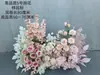 Flor de Casamento Criativa Flor Rosa de Casamento Fileira de Flores Arranjo de Flores de Chão Salão de Casamento Decoração de Arte Floral Pronta