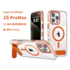Para iPhone15 juego funda de teléfono móvil de TPU para cerveza soporte inclinable iPhone16 plus transparente funda de teléfono móvil con succión magnética