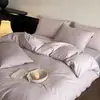 Lujoso juego de cuatro piezas 100% algodón puro, algodón de fibra larga de 60 hilos, funda de edredón jacquard tejida gruesa, ropa de cama para dormitorio principal