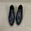 Mocassins Femininos de Couro Macio Estilo Britânico 2026 Novos Retro Bico Quadrado Pequeno Salto Grosso Sapatos de Uma Sola para o Trabalho Slip-on Sapatinhos de Couro
