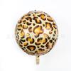 Balão de filme de alumínio com padrão animal de floresta esférica 4D de 22 polegadas Tigre zebra leopardo veado listra balão redondo esférico de folha de alumínio