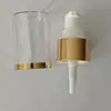 Suministros de Fábrica Bomba de Polvo de Aluminio Electroquímico de 24 Dientes, Estampado en Caliente como Tapa Transparente de Tapa Plana, Cabezal de Bomba de Prensa para Loción Personalizable