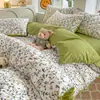 Funda de edredón de una pieza 150x200x230, engrosada, para cama individual de dormitorio, uso doméstico, no 100% algodón, algodón puro, algodón lavado 3
