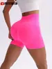 Pantalones Cortos de Yoga de Cintura Alta Transfronterizos de Tres Cuartos Color Melocotón Levanta Glúteos Color Brillante Shorts de Yoga Levanta Glúteos Shorts Deportivos de Fitness para Mujer