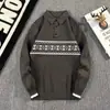 Suéter con solapa de marca de moda para hombre Otoño e Invierno Camisa de manga larga para usar debajo 2025 Nuevo Hermoso Suéter de punto con cuello de polo de manga larga