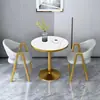 Mesa de Chat y Sillas Estilo Nórdico Combinación Recepción Reunión Apartamento Pequeño Simple Oficina de Ventas de Té con Leche Balcón Mesa y Sillas de Comedor de Ocio