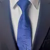 Corbata formal para hombre de 1200 agujas, cremallera perezosa en stock, 8 cm, fácil de tirar, corbata a rayas negras sin perforación