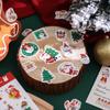 Calcomanías navideñas cuenta de mano calcomanías de papel súper sensibles material de diario calcomanías decorativas de Papá Noel calcomanías para estudiantes