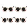 Lindos accesorios de gafas pequeñas de acrílico de dibujos animados, muñeco de peluche hecho a mano, material de decoración facial