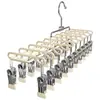 Percha para pantalones de acero inoxidable para el hogar, balcón, colgar ropa, ropa interior, calcetines, tendedero con múltiples pinzas, pinzas multifuncionales para calcetines