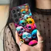 Estação Temu Capa Protetora Colorida com Formato de Caveira para Samsung S23 Cobertura Total S24Ultra Capa de Vidro para Celular de Alta Transparência