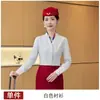 Uniforme de Aeromoça Terno Profissional Terno Feminino Outono e Inverno 2023 Formal Recepção de Hotel Etiqueta Recepção Boas-vindas Roupas de Trabalho