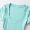 Atacado de Roupas Femininas Transfronteiriças Verão 2026 Novo Estilo Estilo Puro Desejo Versátil Manga Curta Ombro Direito Camiseta Slim Fit Gola U Cropped